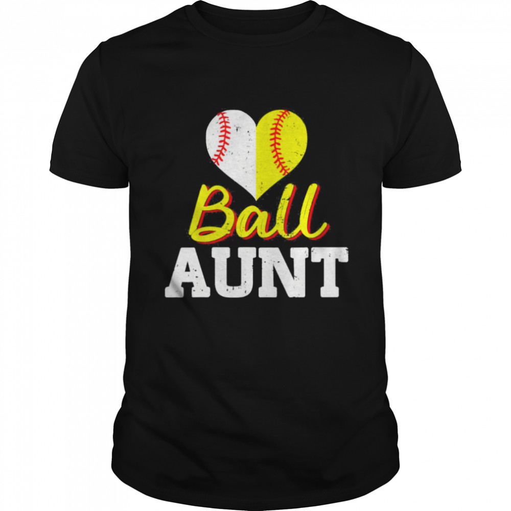 Baseball Softball Ball Heart Aunt Classic shirt Classic Men's T-shirt