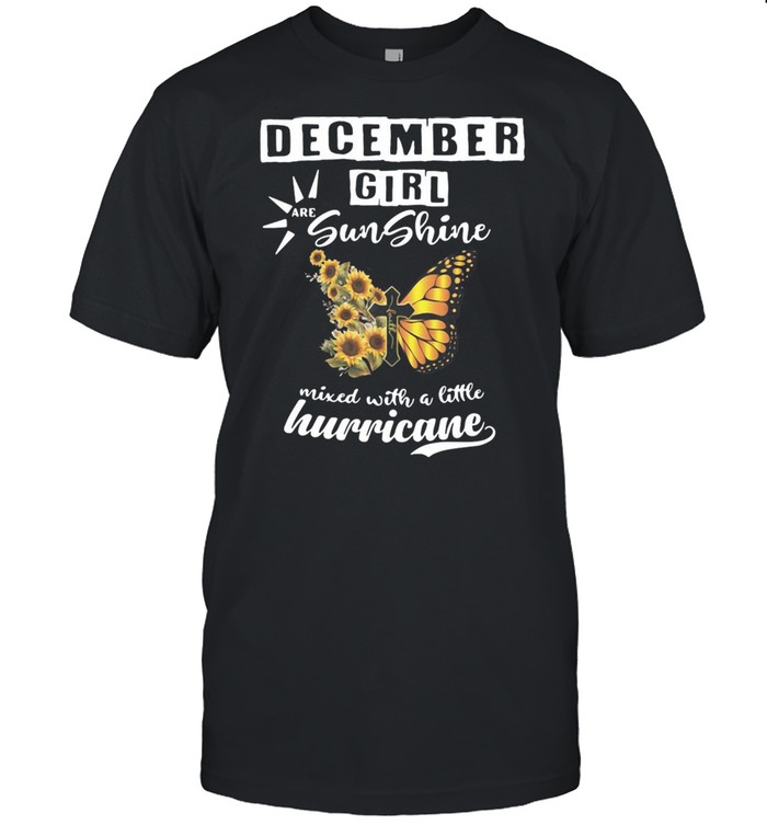 Jesus Butterfly December Girl Are Sunshine Mixed With A Little Hurricane T-shirt Classic Men's T-shirt
