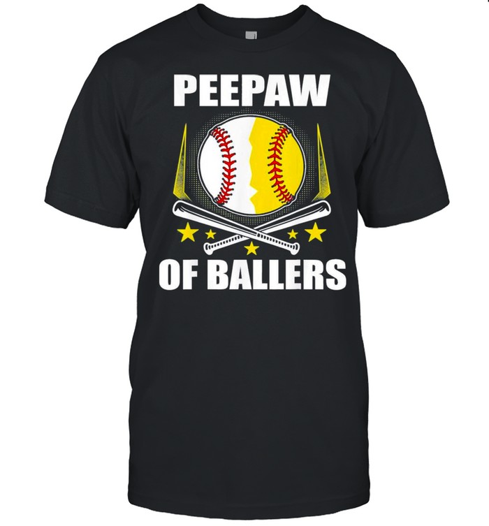 Peepaw baseball softball of ball fathers mothers day gift shirts