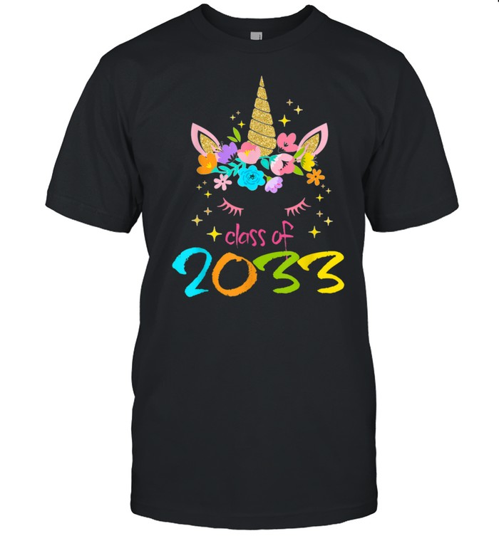 Unicorn First Day Of School Class Of 2033 Grow With Me shirt Classic Men's T-shirt