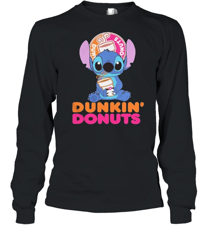 Baby Stitch hug Dunkin Donuts 2021 shirt Long Sleeved T-shirt