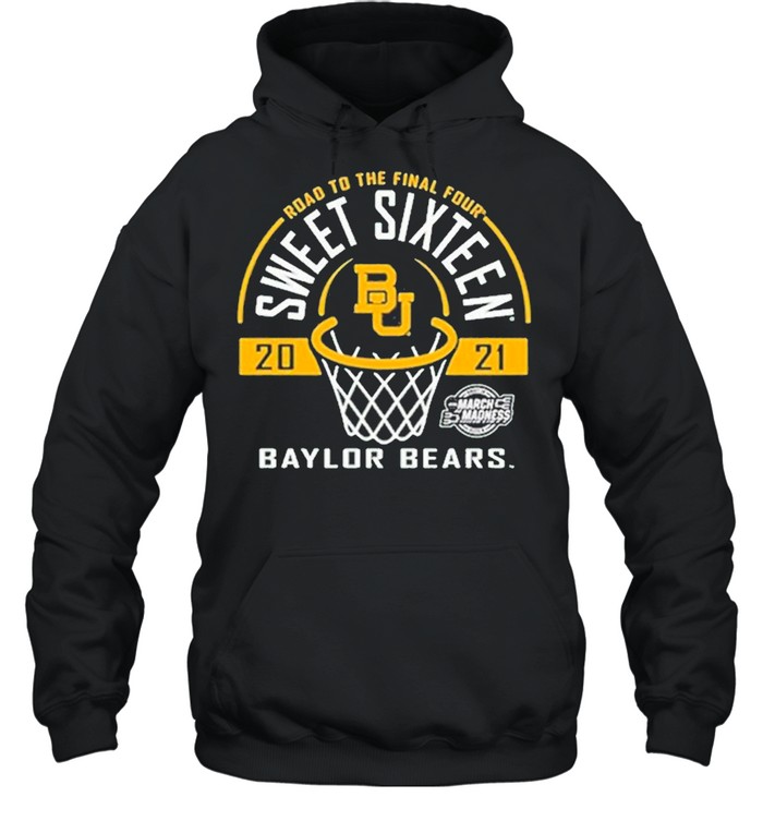 Baylor Bears Green Road To The Final Four 2021 Sweet Sixteen shirt Unisex Hoodie