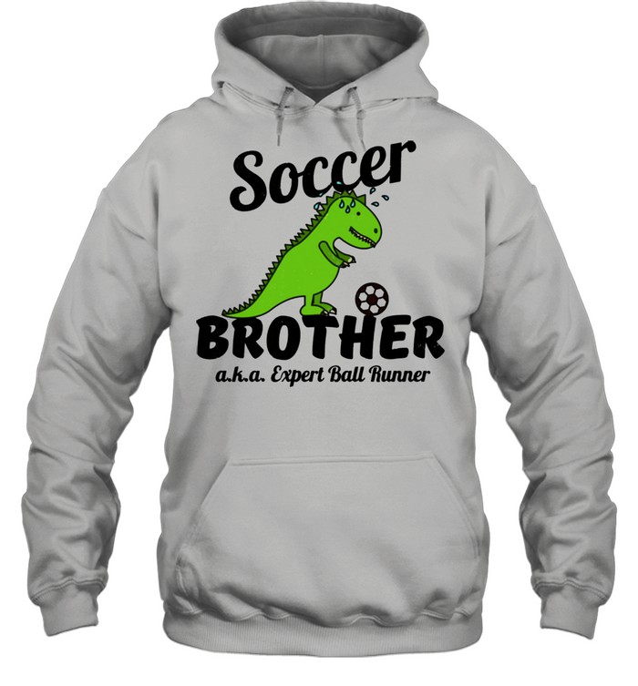 Little Brother Soccer Ball Runner Distressed shirt Unisex Hoodie