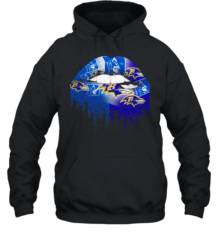 Nfl baltimore ravens lips logo shirt Unisex Hoodie