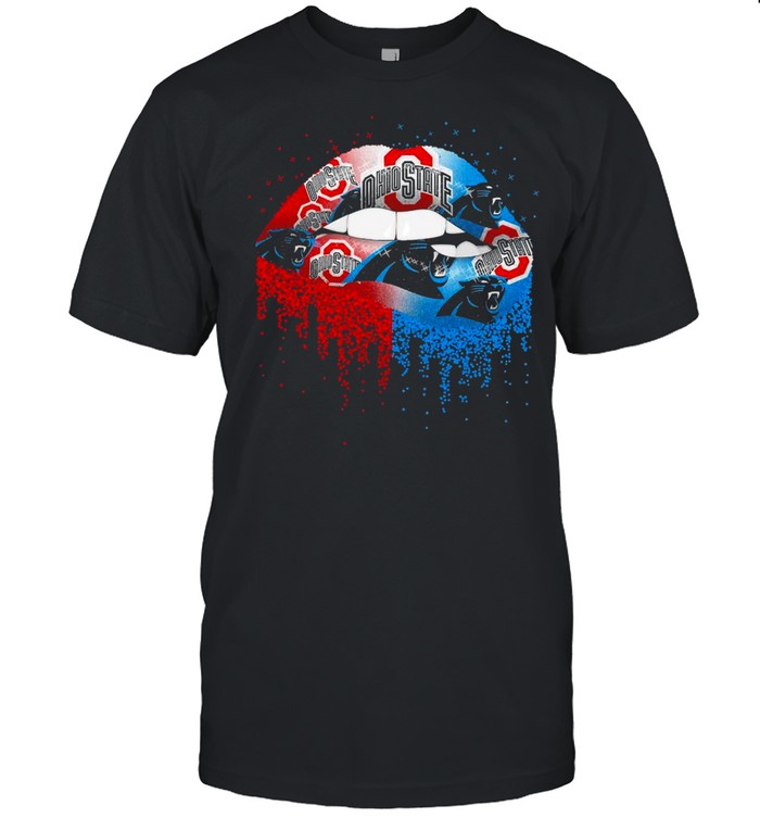 NFL carolina panthers new and Ohio state buckeyes Lips logo shirt Classic Men's T-shirt