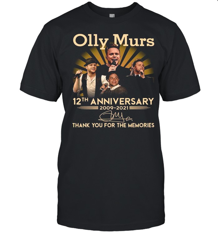 Olly Murs 12th Anniversary 2009 2021 Signature Thank You For The Memories shirt Classic Men's T-shirt