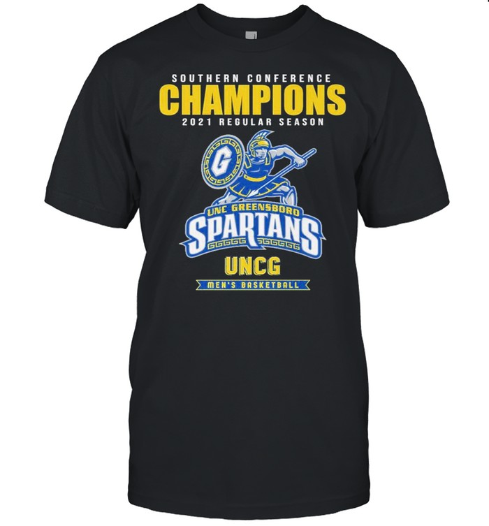 Southern Conference Champions 2021 Regular Season Unc Greensboro Spartans Men’s Basketball  Classic Men's T-shirt