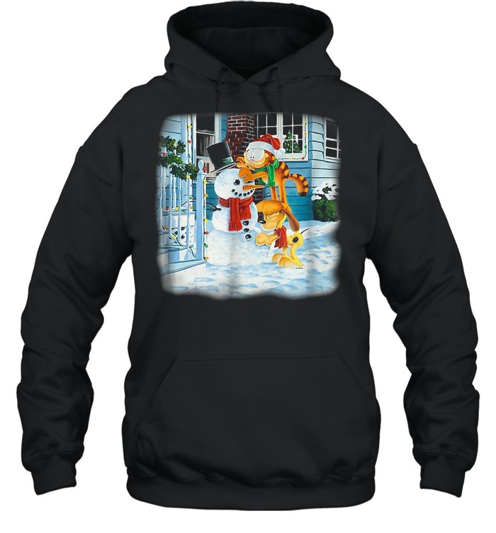 Garfield Snow Fun T-shirt Unisex Hoodie