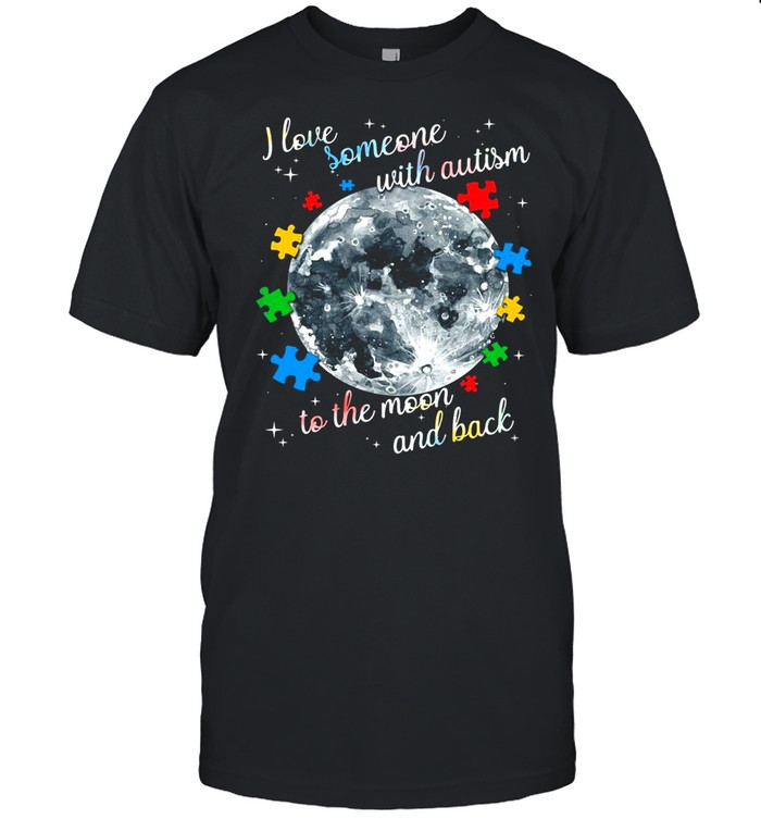 I Love Someone With Autism To The Moon And Back T-shirt Classic Men's T-shirt