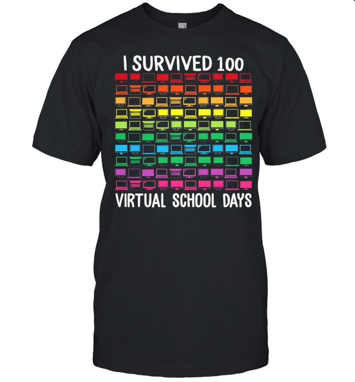 I survived 100 virtual school days shirt Classic Men's T-shirt