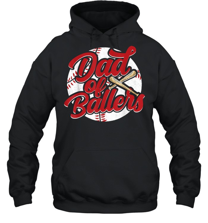 Dad Of Ballers Baseball Softball Unisex Hoodie