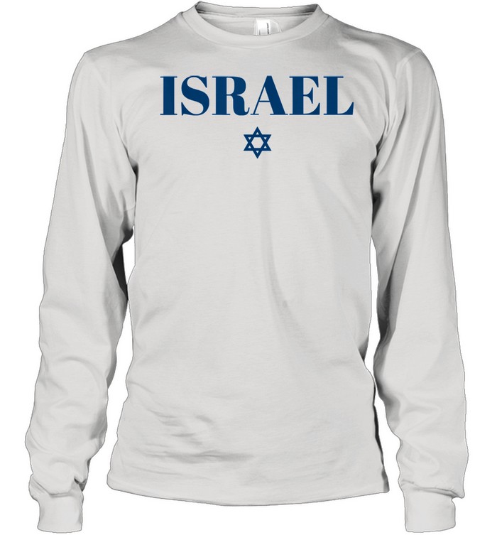 Israel Star Flag White Israel Long Sleeved T-shirt