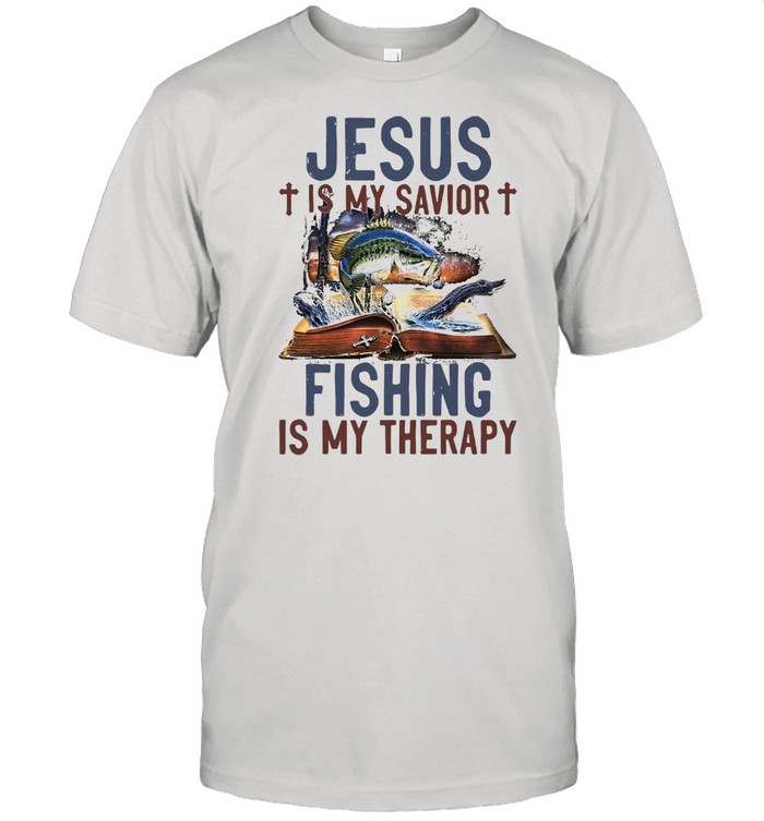 Jesus Is My Savior Fishing Is My Therapy T-shirt Classic Men's T-shirt