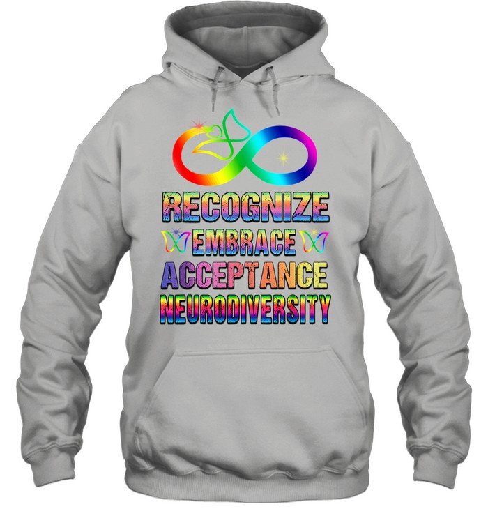 Recognise Embrace Acceptance Neurodiversity Autism Adhd LGBT Unisex Hoodie