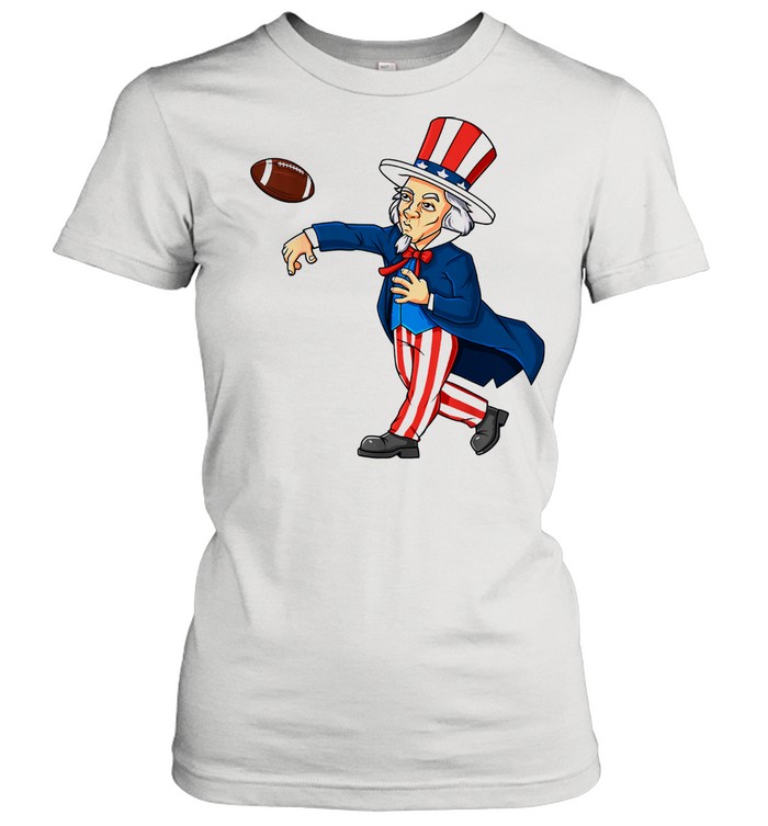 Uncle Sam Football 4th Of July Patriotic Classic Women's T-shirt