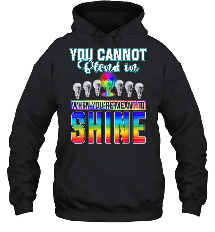 You Can't Blend In When Meant To Shine Neurodiversity LGBT Unisex Hoodie