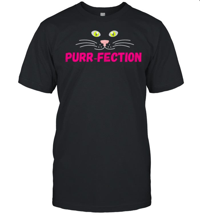 Purrfection Cute cats eyes, nose, mouth face design shirt Classic Men's T-shirt