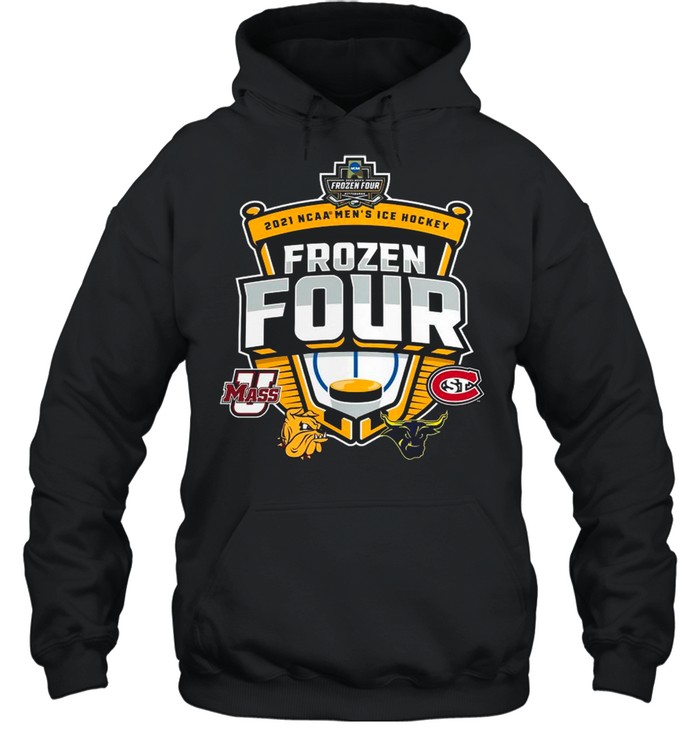 Umass Minutemen Vs St Cloud State 2021 NCAA Men’s Ice Hockey Frozen Four shirt Unisex Hoodie