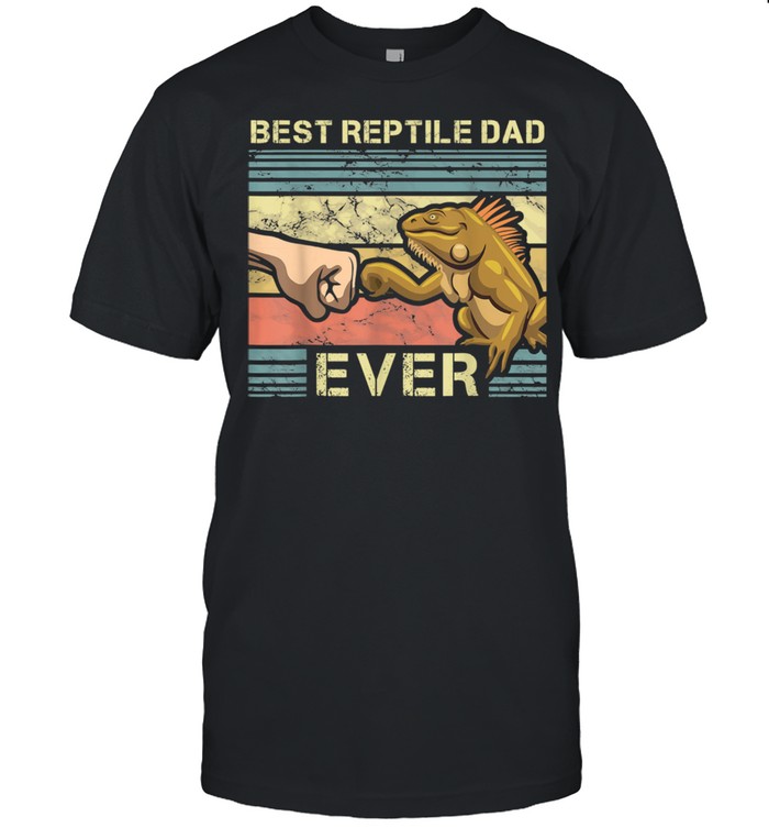 Best reptile Dad ever Iguana Dad Reptile Animal Father Cute Lizard Lover  Classic Men's T-shirt