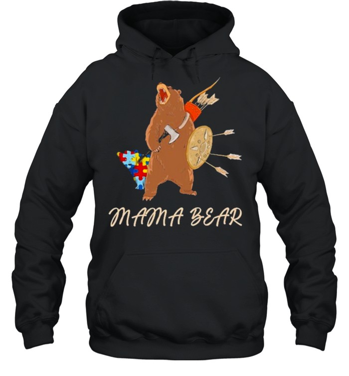 Hunting autism mama bear shirt Unisex Hoodie