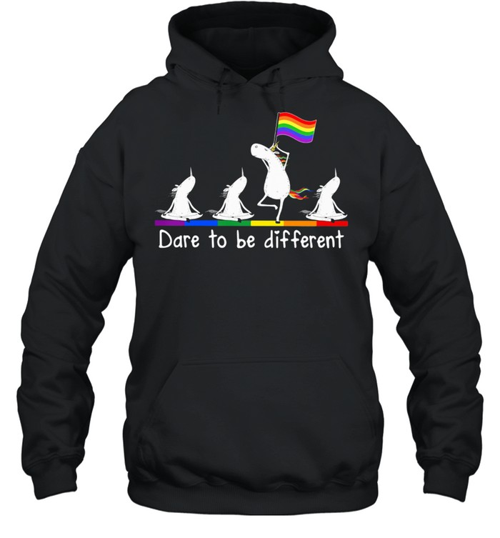 Dare To Be Different LGBT Unicorn Unisex Hoodie