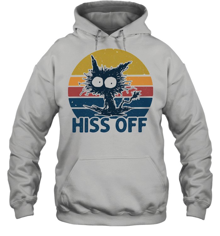 Hiss Off Cat Vintage Unisex Hoodie