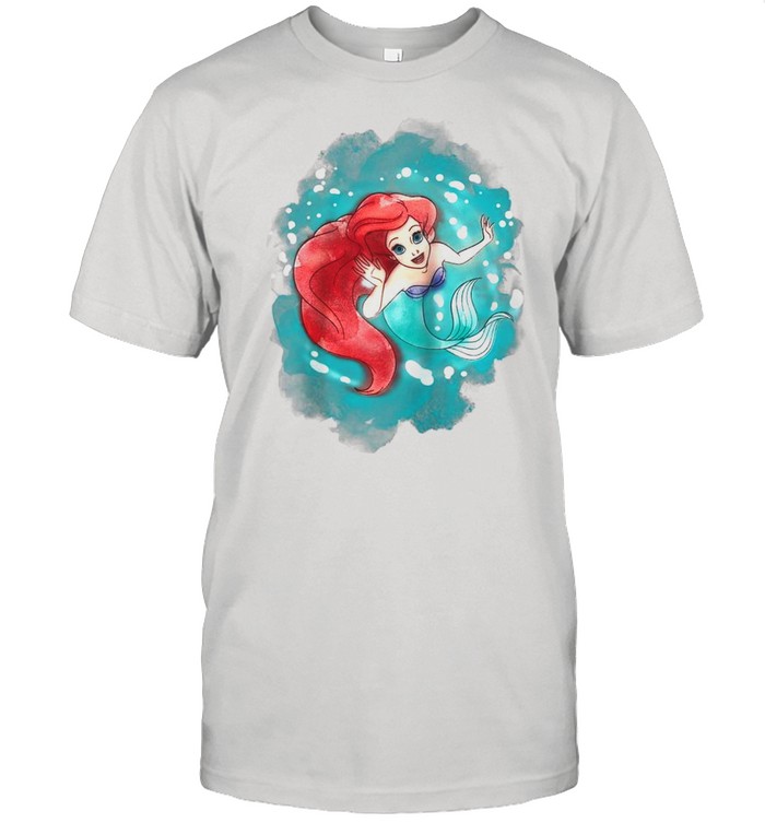 The Little Mermaid Ariel Watercolor Swimming shirt