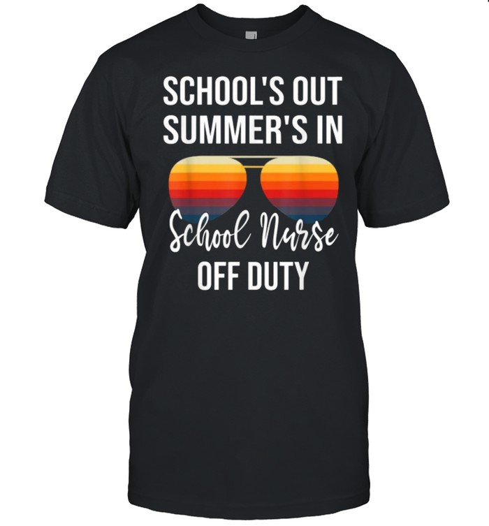 School Nurse Off Duty Retro Sunglasses Shirt