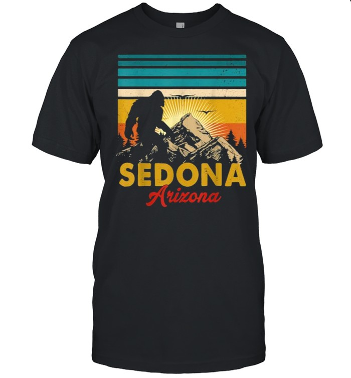 Sedona Arizona Bigfoot National Park Mountains Camping Vintage Shirt