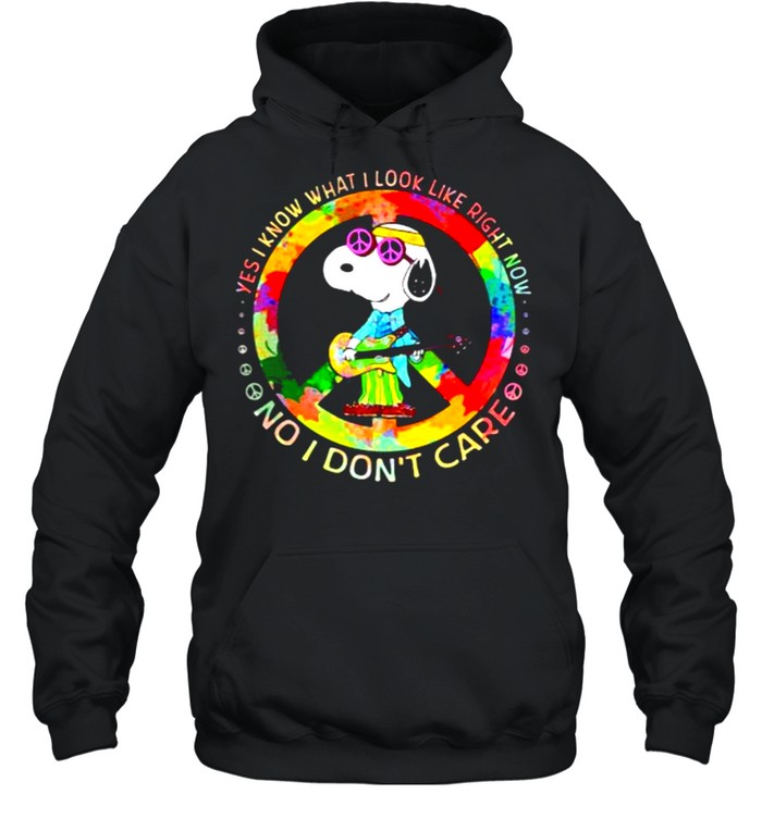 Yes I Know What I Look Like Right Now No I Don’t Care Snoopy Watercolor Unisex Hoodie