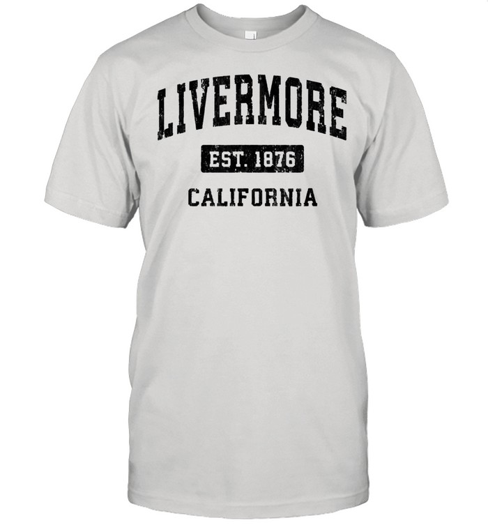 Livermore California CA Vintage Sports Design Black Design shirt Classic Men's T-shirt