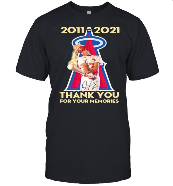 Mike trout 2011 2021 thank you for your memories shirt Classic Men's T-shirt