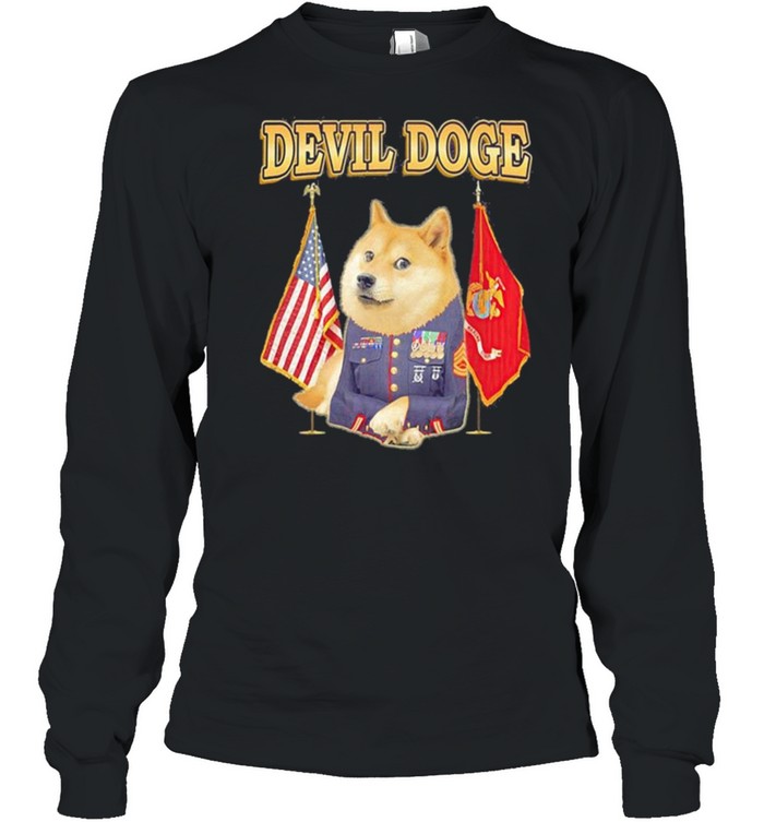 Dogecoin devil doge shirt Long Sleeved T-shirt