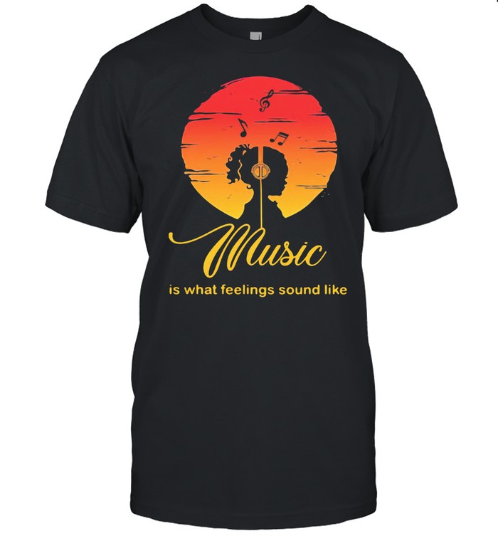 Music Is What Feeling Sound Like Retro  Classic Men's T-shirt