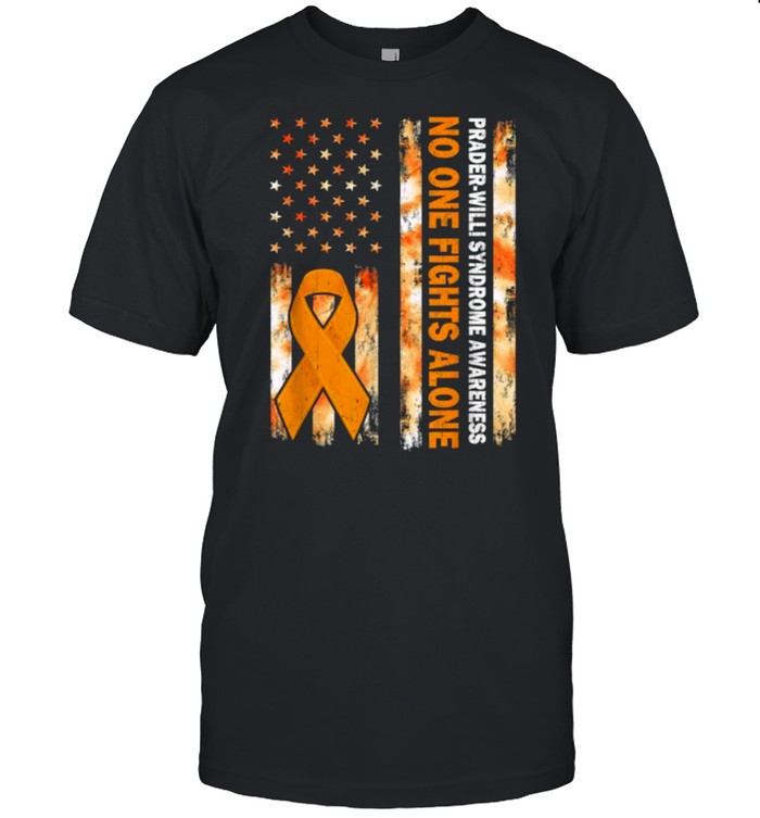 Willi Syndrome Awareness Willi Prader Syndrome Relate American Flag Shirts