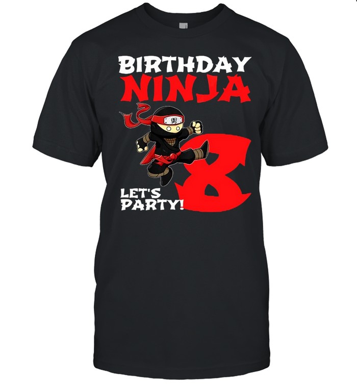 Kids Birthday Ninja 8 Years Old Party 8Th For Boys Girls T-shirt Classic Men's T-shirt