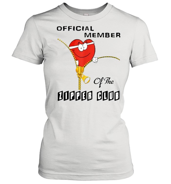 Zipper Member Heart Bypass Surgery Survivor Club Heart Classic Women's T-shirt