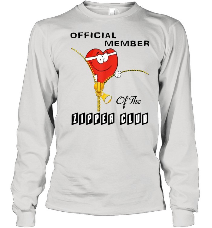 Zipper Member Heart Bypass Surgery Survivor Club Heart Long Sleeved T-shirt