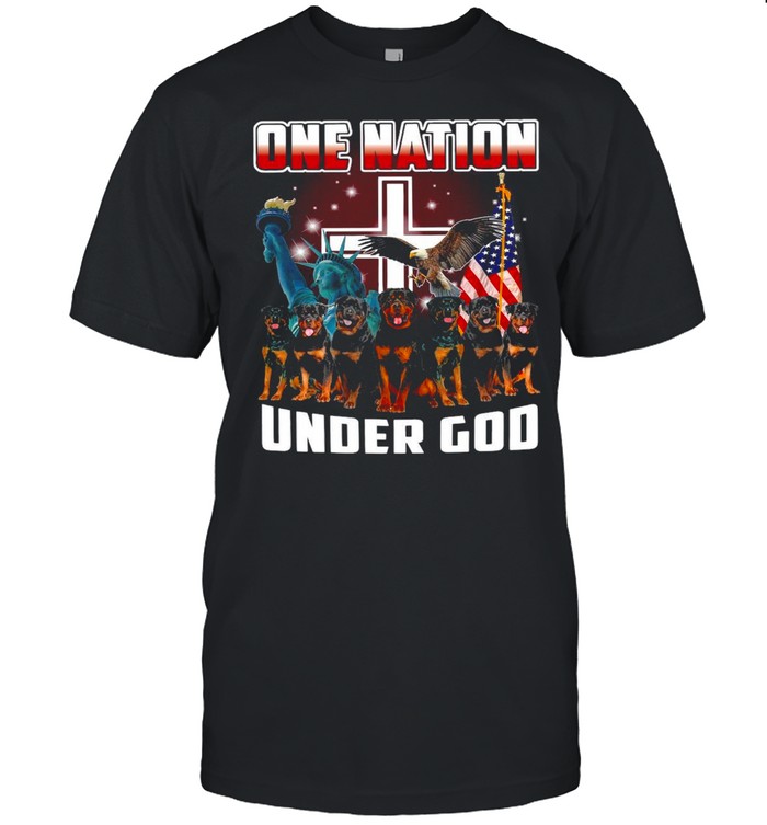 Rottweiler One Nation Under God Rottweiler Lover T-shirts