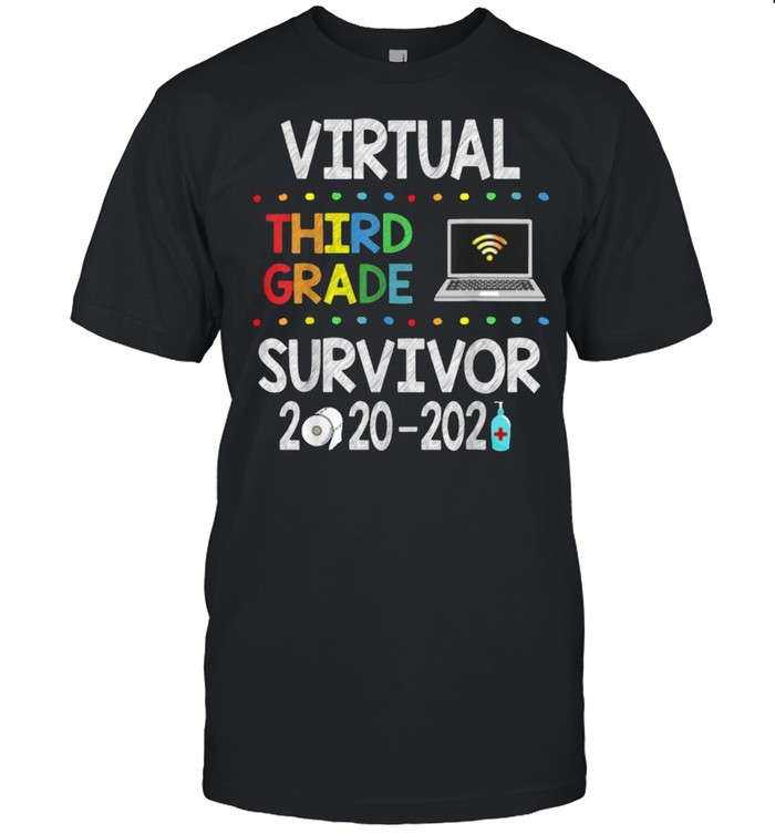 Last Day of School Virtual 3rd Grade Survivor 2020-2021 T-Shirts