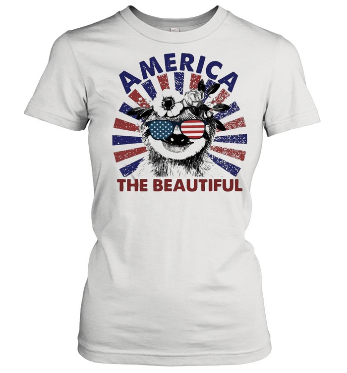 Sloth America The Beautiful Sloth Lovers Flag T-shirt Classic Women's T-shirt