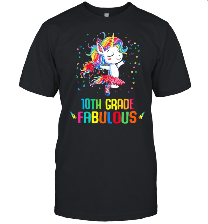 Unicorn 10th Grade Fabulous T-shirt Classic Men's T-shirt