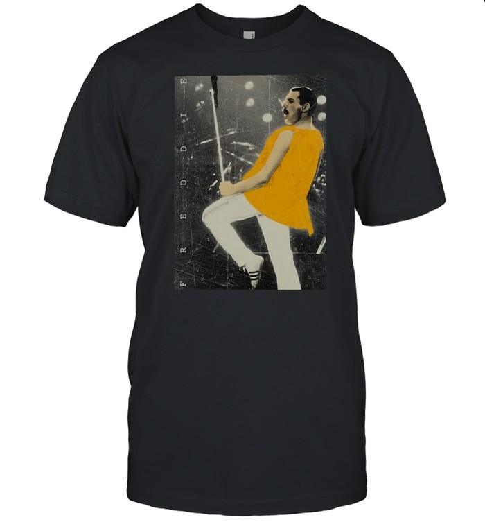 Freddie Mercury Official Live Pose Yellow Icon T-shirt