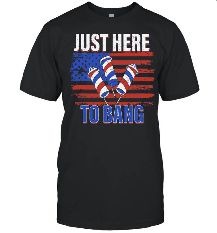 4th Of July Just Here To Brag Vintage Flag shirt