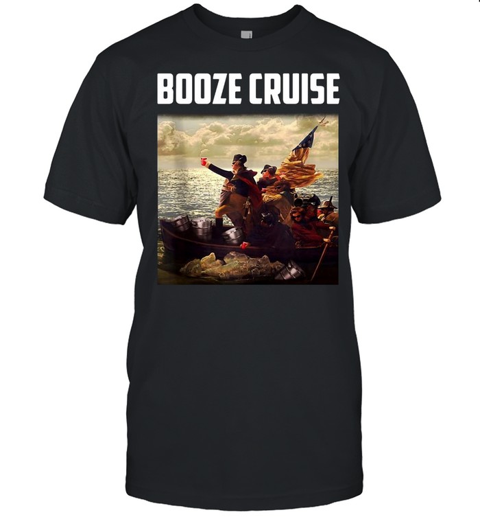 Political Party Booze Cruise Shades & Red Cups Patriotic T-shirt