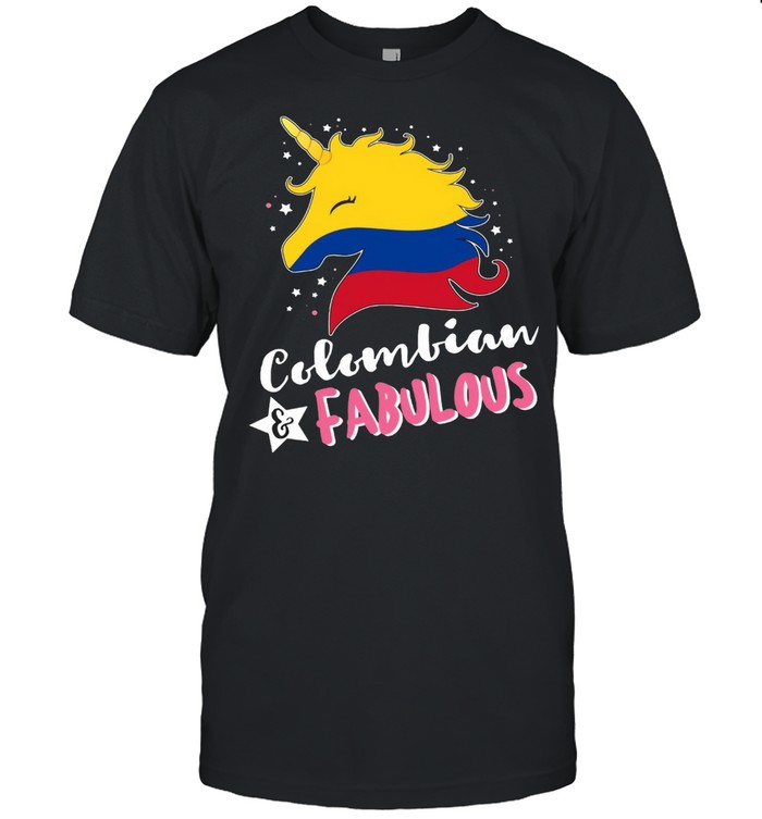 Unicorn Colombian Fabulous Colombia Flag T-shirts