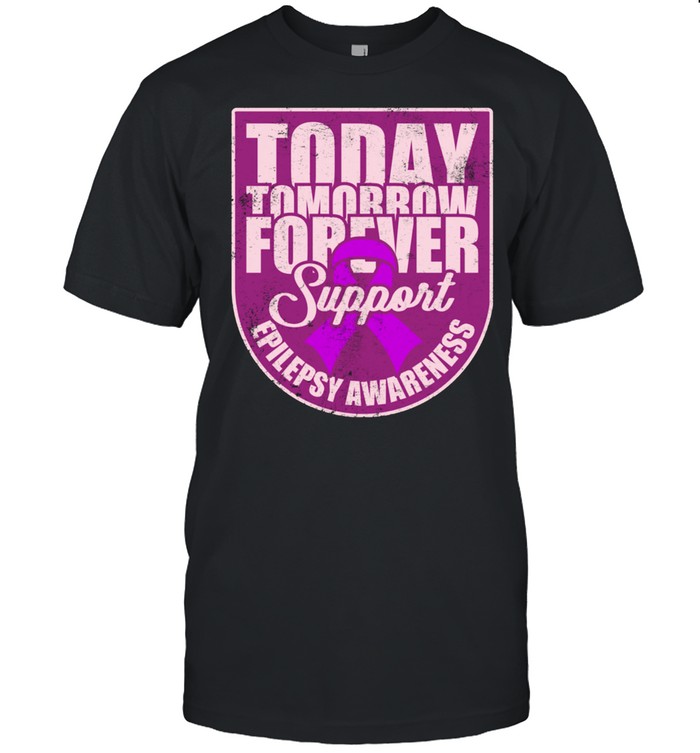 Epilepsy Awareness Support Purple Ribbon Forever Wear shirt