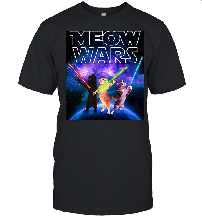 Meow Wars Cat Space Kitty Funny For Cats Lovers  Classic Men's T-shirt