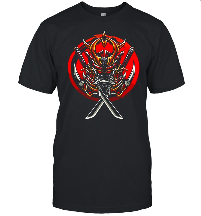 Japaneses Samurais Onis Demons Skulls Bushidos Warriors Graphics T-shirts