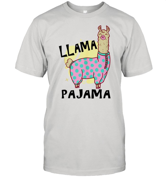 Llama Pajama a Cute Llama in Pajamas or Pyjamas shirt Classic Men's T-shirt